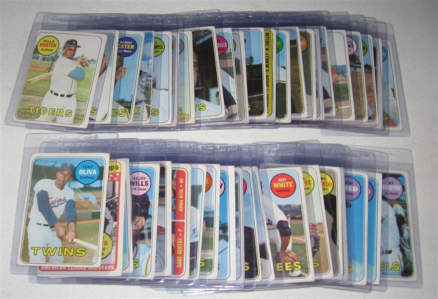 1969 Topps Lot of (58) W/ Mays & Aaron