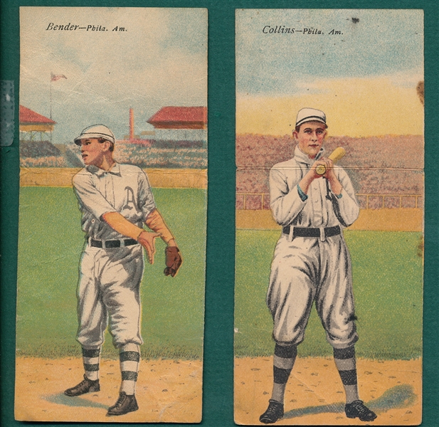 1911 T201 Bender/Oldring & Baker/Collins, Athletics Mecca Cigarettes 