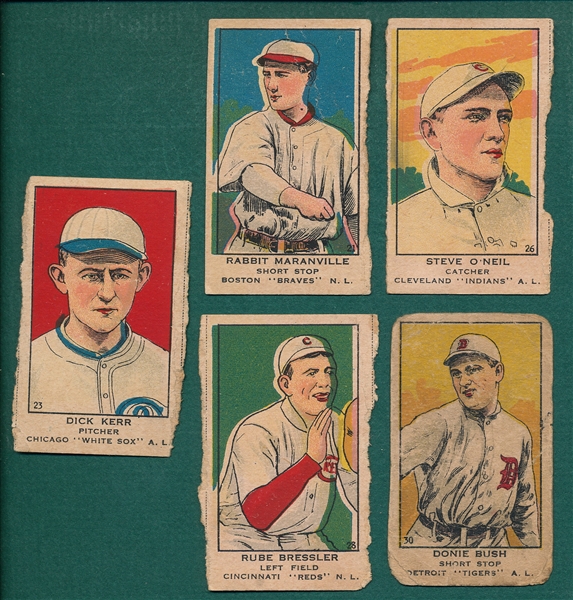 1919-21 W514 Lot of (5) W/ Dickie Kerr