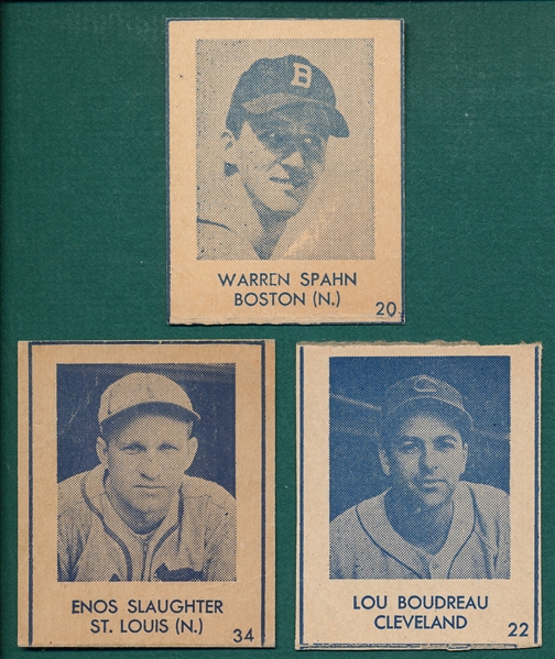 1941 Blue Tint Lot of (13) W/ Spahn, Rookie