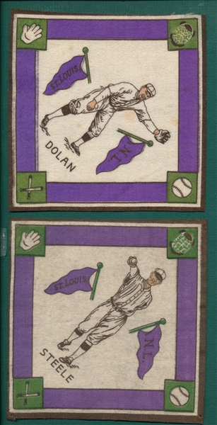 1914 B18 Blankets Dolan & Steele, Purple Basepaths, Lot of (2) 