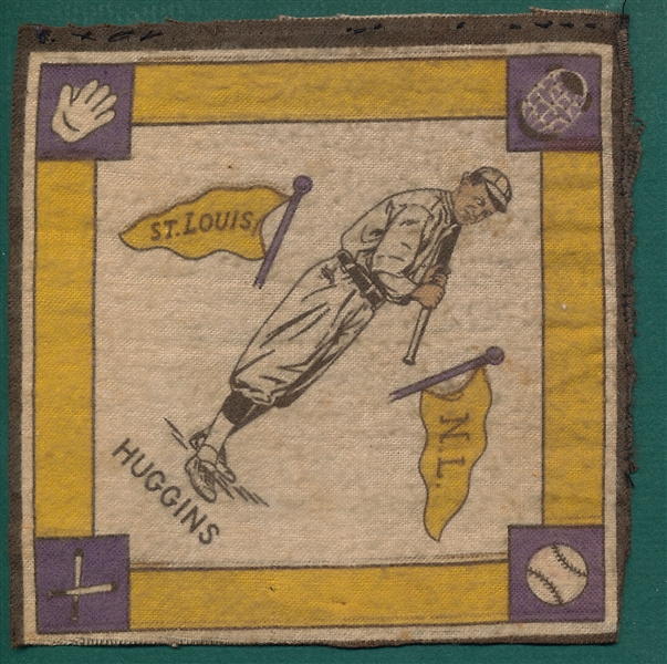 1914 B18 Blankets Miller Huggins, Yellow Basepaths