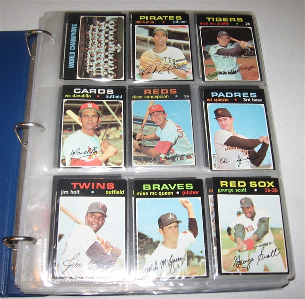 1971 Topps Baseball Partial Set (433) W/ Nolan Ryan