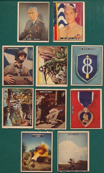 1950 Topps Fredooms War (10) Card Lot 
