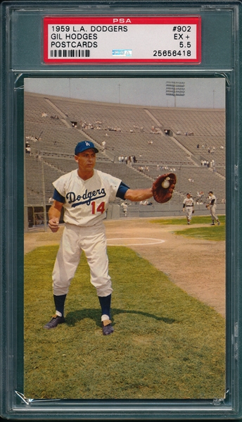 1959 LA Dodgers PC #902 Gil Hodges PSA 5.5