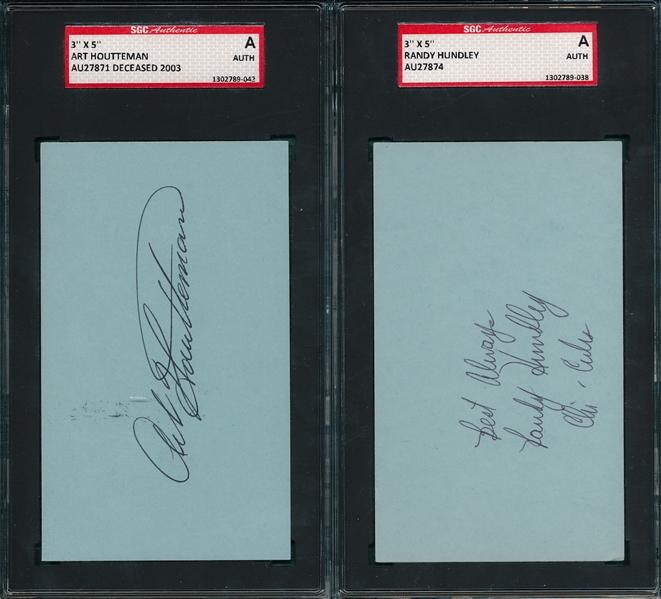 Lot of (4) Autographed Index Card SGC Authentic W/ Frank House