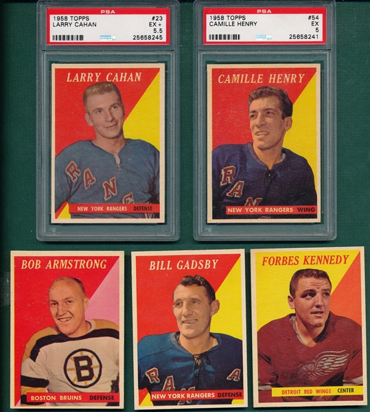 1958-59 Topps HCKY Lot of (9) W/ #1 Armstrong