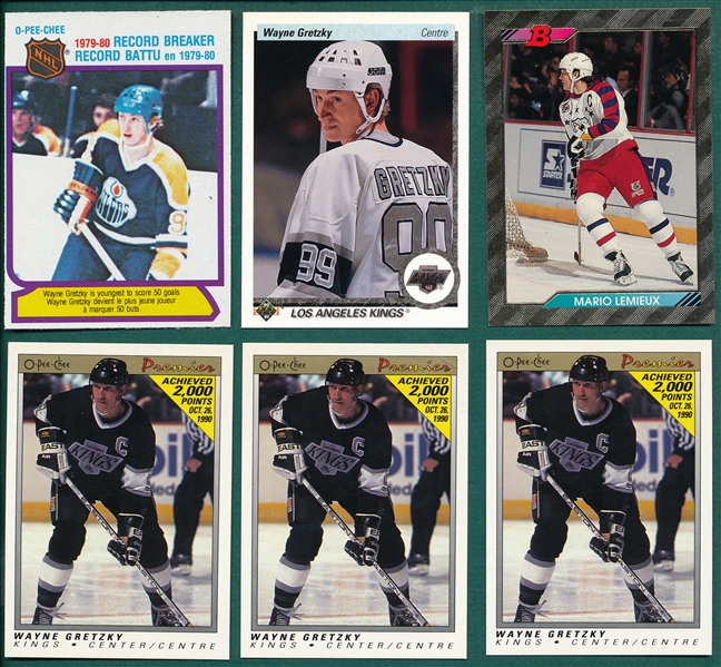 1981-91 Hockey Rookies Plus W/ Lafontaine, Coffey, Hull, Kurri & Jagr, Lot of (11)