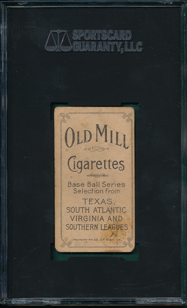 1909-1911 T206 Ellam Old Mill Cigarettes SGC 30 *Southern League*
