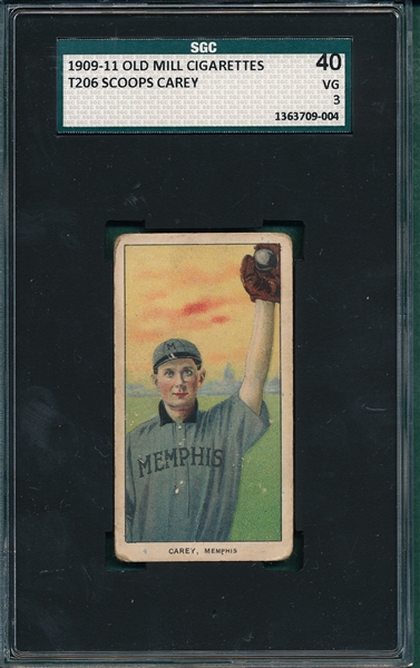 1909-1911 T206 Carey Old Mill Cigarettes SGC 40 *Southern League*