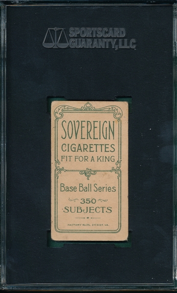 1909-1911 T206 Armbruster Sovereign Cigarettes SGC 40