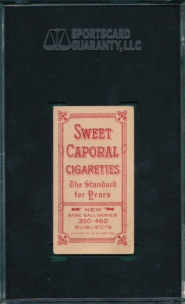 1909-1911 T206 Chance, Batting, Sweet Caparol Cigarettes SGC 35