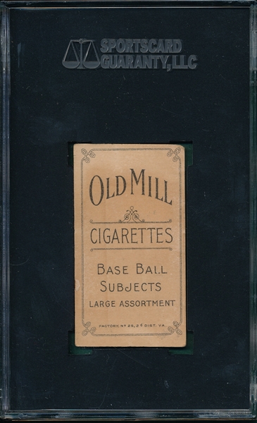 1909-1911 T206 Berger Old Mill Cigarettes SGC 40 