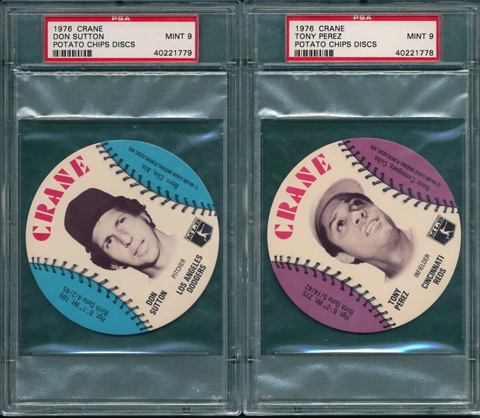 1976 Lot of (7) Baseball Discs W/ (3) Rose W/ PSA 10 *GEM MINT*