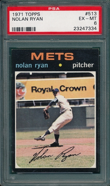 1971 Topps #513 Nolan Ryan PSA 6