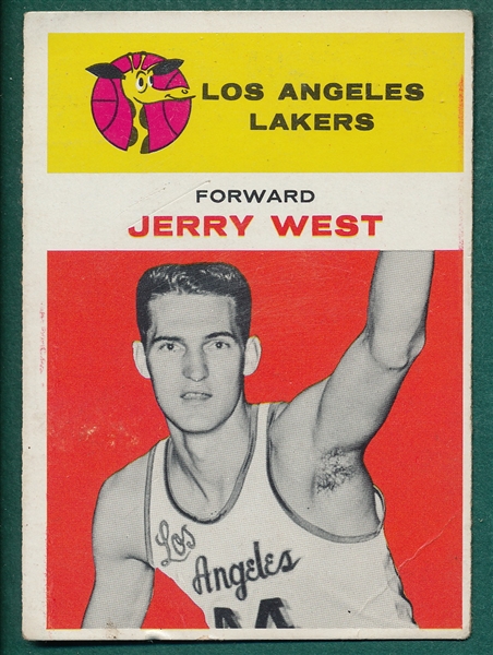 1961-62 Fleer BSKT #43 Jerry West *Rookie*