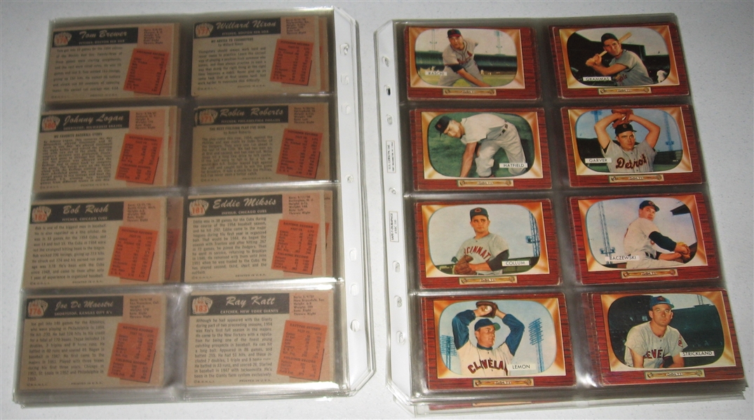 1955 Bowman Baseball Complete Set (320) W/ (5) Variations & Mantle PSA 4