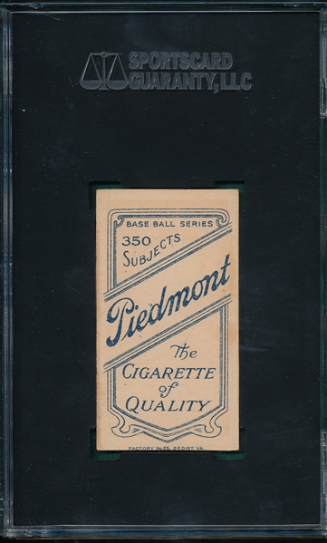 1909-1911 T206 Hallman Piedmont Cigarettes SGC 82
