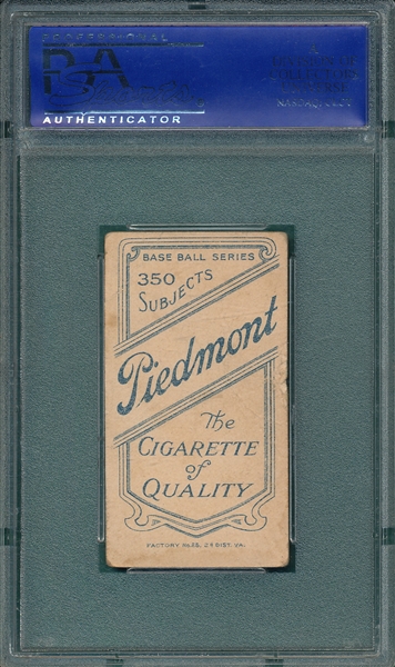 1909-1911 T206 Beck Piedmont Cigarettes PSA 1 *Missing Red Ink*