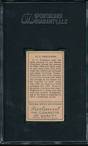 1911 T205 Ferguson Piedmont Cigarettes SGC 55