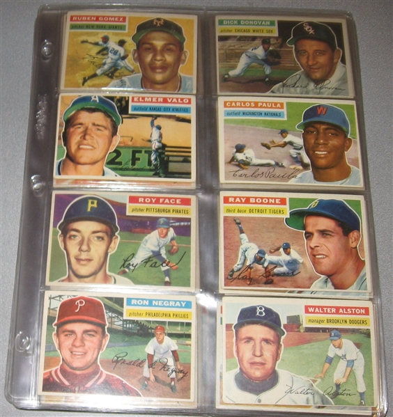 1956 Topps Baseball Partial Set (260/340) W/ Mantle SGC