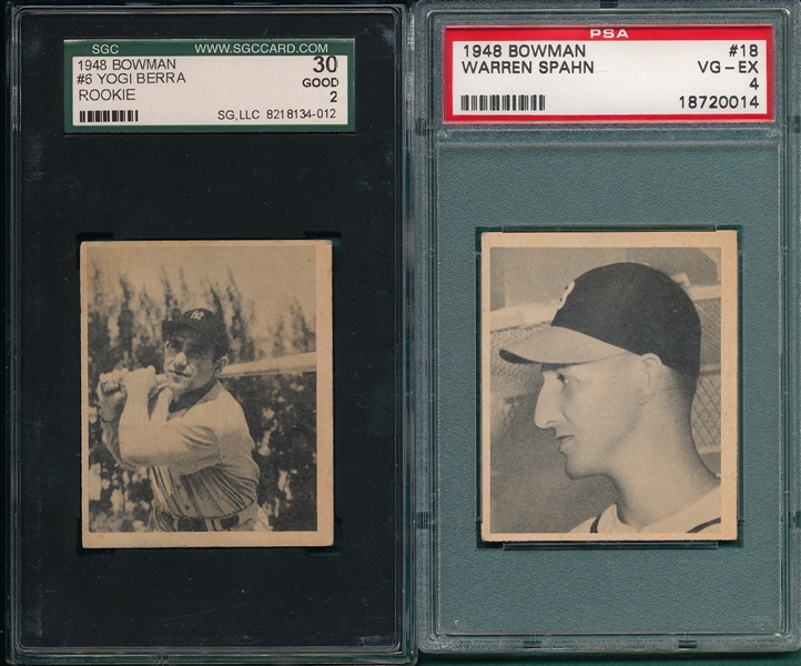 1948 Bowman Near Set (47/48) W/ Berra, Rookie, SGC 