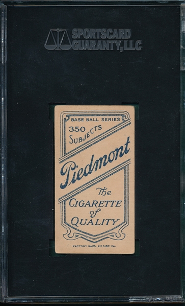 1909-1911 T206 Casey Piedmont Cigarettes SGC 50