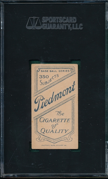 1909-1911 T206 Batch Piedmont Cigarettes SGC 55