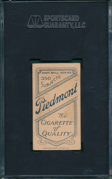 1909-1911 T206 Collins, Jimmy, Piedmont Cigarettes SGC 50
