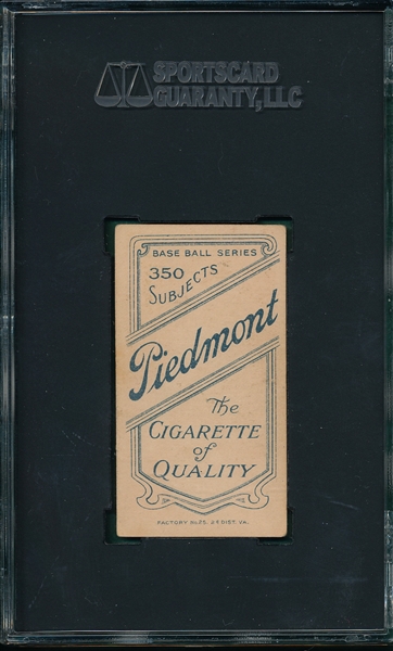 1909-1911 T206 Barger Piedmont Cigarettes SGC 60