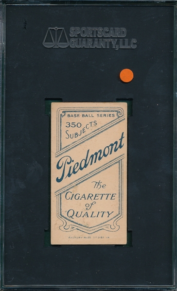 1909-1911 T206 McGinnity Piedmont Cigarettes SGC 60