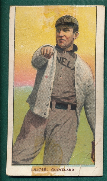 1909-1911 T206 Lajoie, Throwing, Sweet Caporal Cigarettes *Factory 25*
