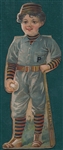 1890s Enameline Die Cut Princeton Baseball Player