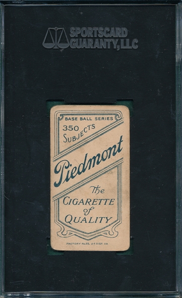 1909-1911 T206 Cross Piedmont Cigarettes SGC 35 *Ghost Image*