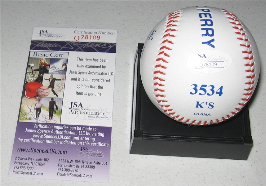 Gaylord Perry Signed Baseball JSA Authenticated