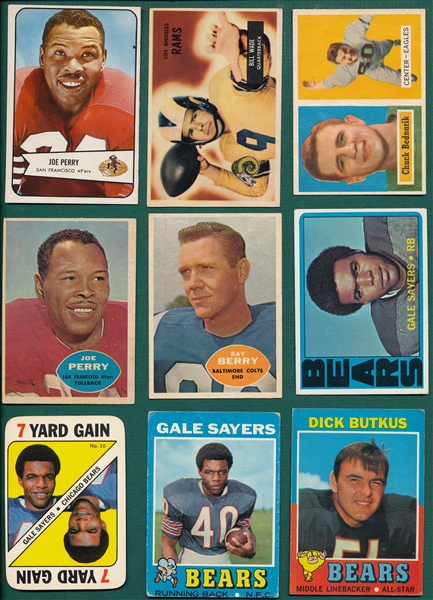 1948-72 Football Lot of (32) W/ (4) Gale Sayers