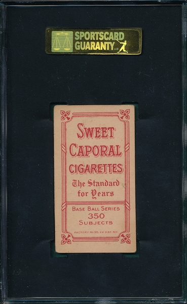 1909-1911 T206 Lajoie, Bat, Sweet Caporal Cigarettes SGC 50