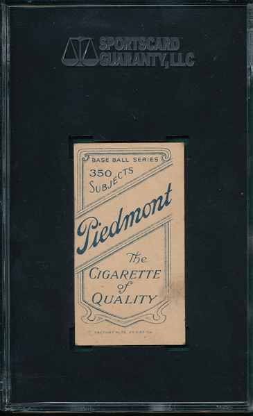 1909-1911 T206 Mowrey Piedmont Cigarettes SGC 50