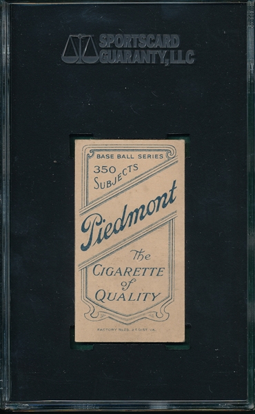 1909-1911 T206 Rhoades, Hands at Chest, Piedmont Cigarettes SGC 60