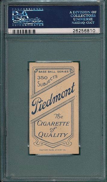 1909-1911 T206 Shaw Piedmont Cigarettes PSA 5