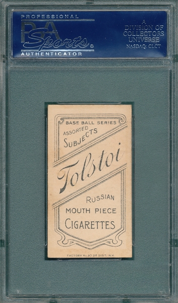1909-1911 T206 Crandall W/ Cap Tolstoi Cigarettes PSA 5 (MC) *Double Name*