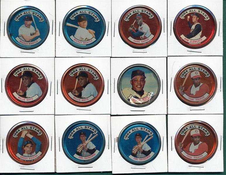 1964 Topps Coins lot of (78) W/ Mantle