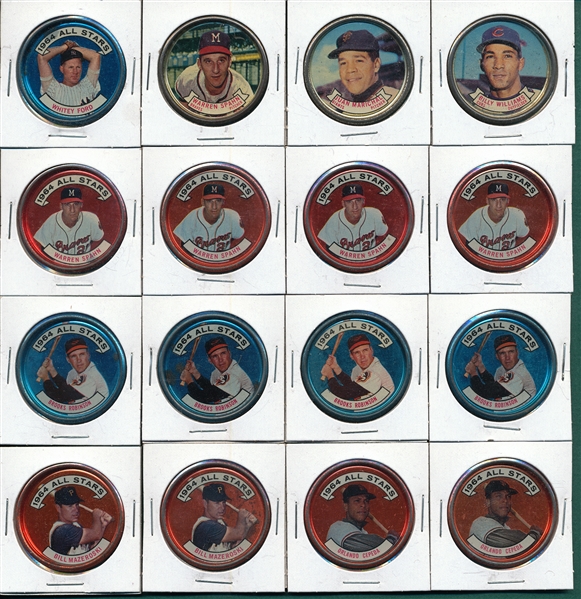 1964 Topps Coins lot of (78) W/ Mantle