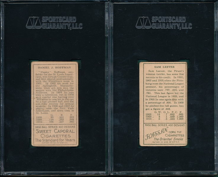 1911 T205 Hoffman & Leever, (2) Card Lot SGC 30