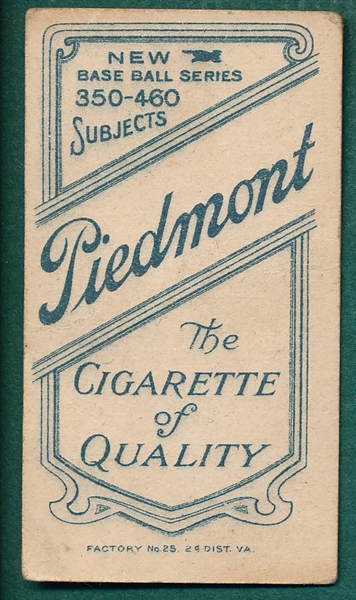 1909-1911 T206 Wheat Piedmont Cigarettes 
