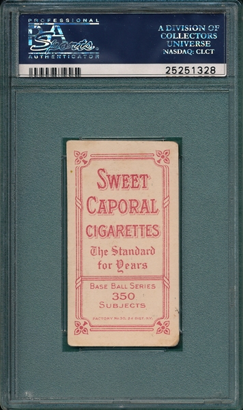 1909-1911 T206 Willis, Bat, Sweet Caporal Cigarettes PSA 3