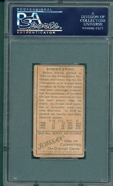 1911 T205 Ewing Hassan Cigarettes PSA 2.5