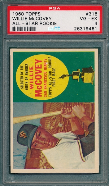 1960 Topps #316 Willie McCovey PSA 4 *Rookie*