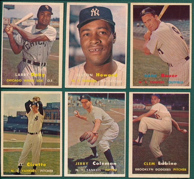 1957 Topps Lot of (63) W/ #85 Doby