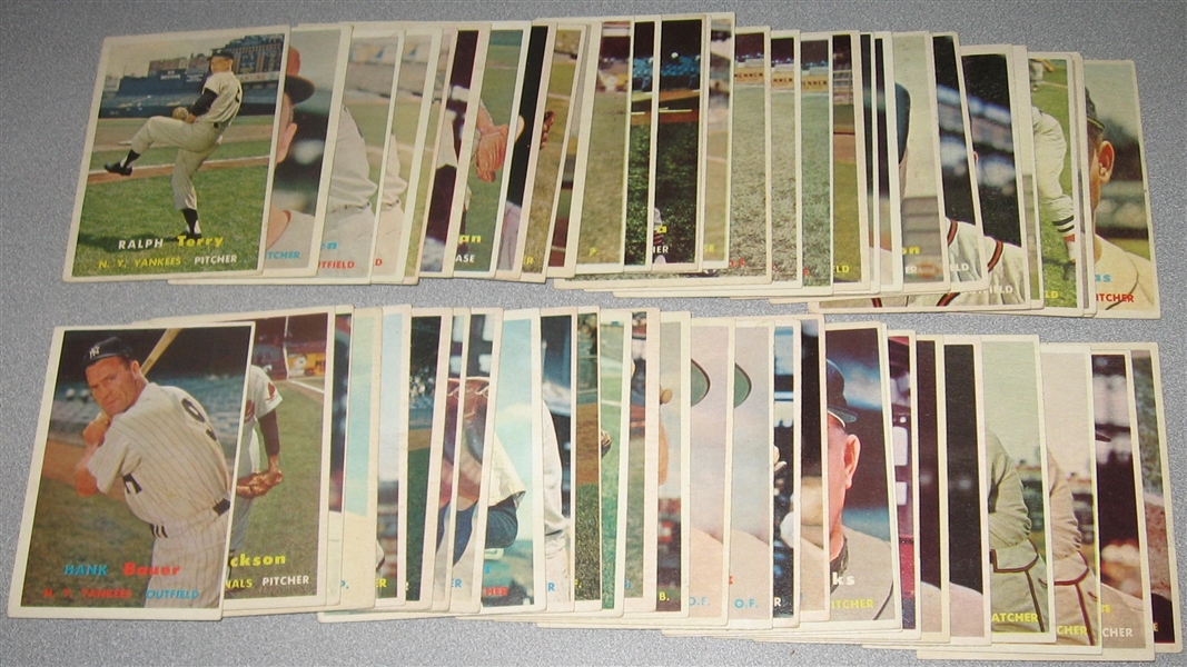 1957 Topps Lot of (63) W/ #85 Doby